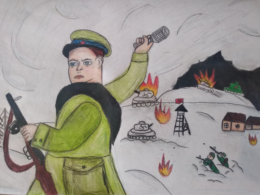 Рисунок подвиг героя 1 класс